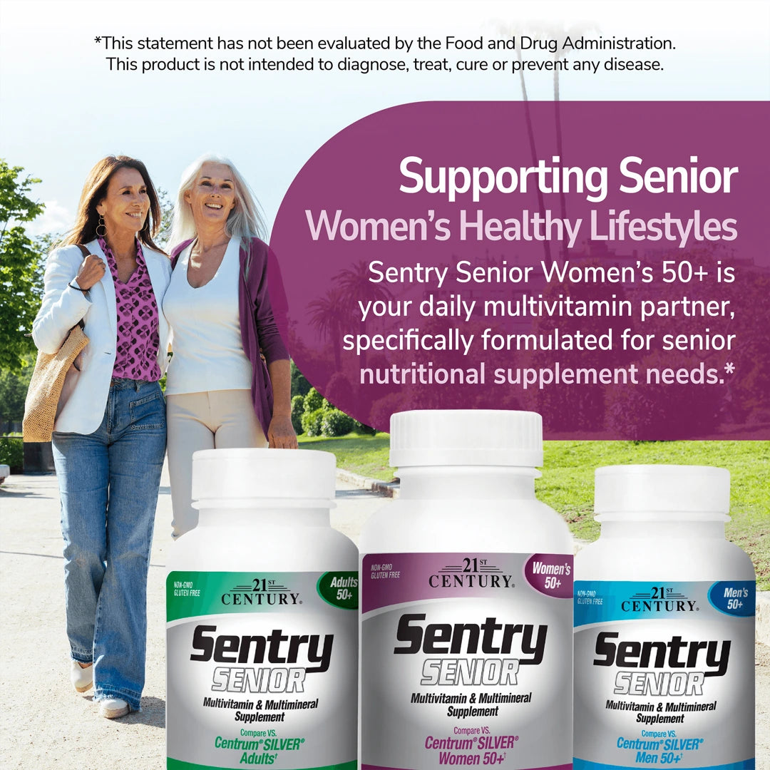 21st Century, Sentry Senior, Women's 50+, Multivitamin & Multimineral Supplement, 100 Tablets