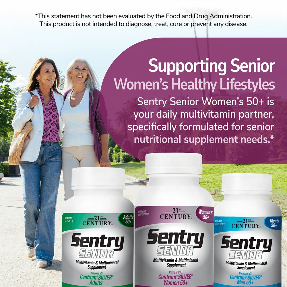 21st Century, Sentry Senior, Women's 50+, Multivitamin & Multimineral Supplement, 100 Tablets