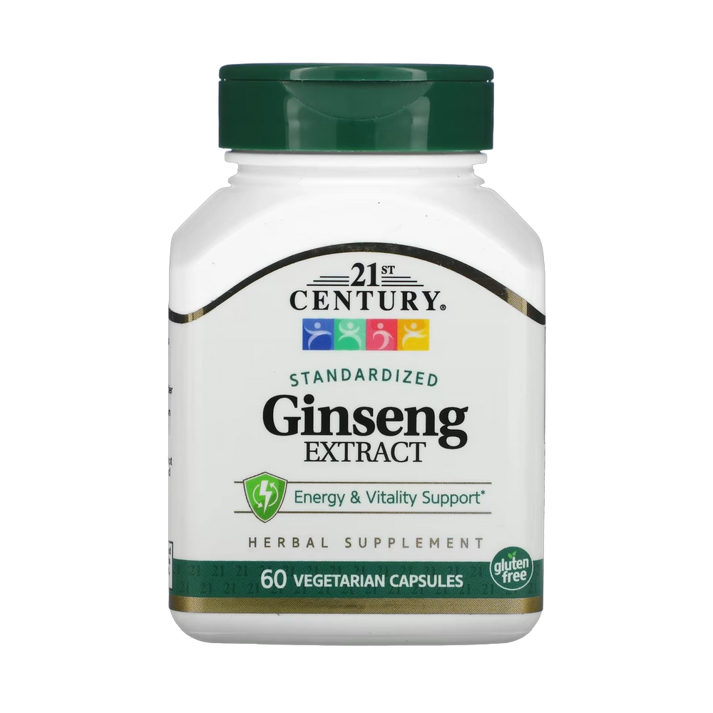 21st Century, Standardized Ginseng Extract, 60 Vegetarian Capsule