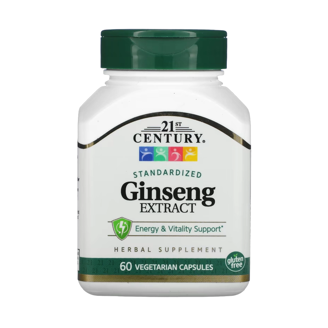 21st Century, Standardized Ginseng Extract, 60 Vegetarian Capsule