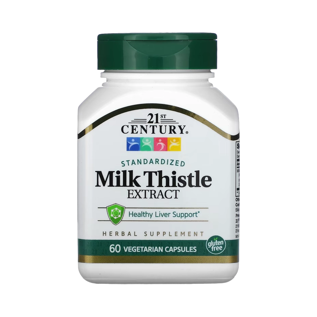 21st Century, Standardized Milk Thistle Extract, 60 Vegetarian Capsules