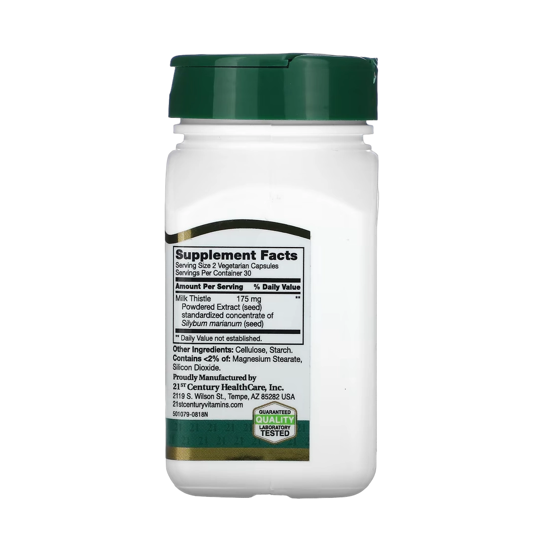 21st Century, Standardized Milk Thistle Extract, 60 Vegetarian Capsules
