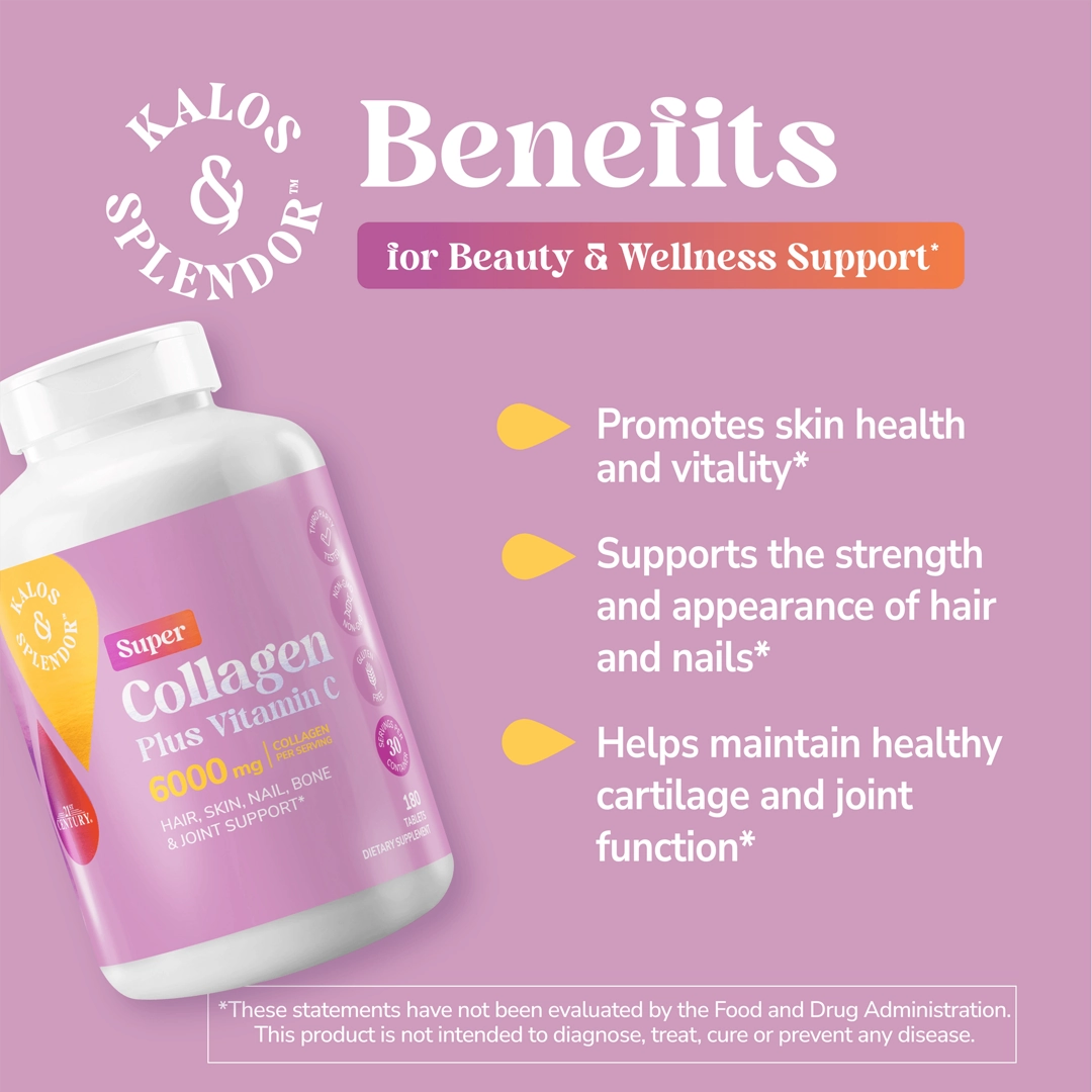 21st Century, Super Collagen Plus Vitamin C, 180 Tablets