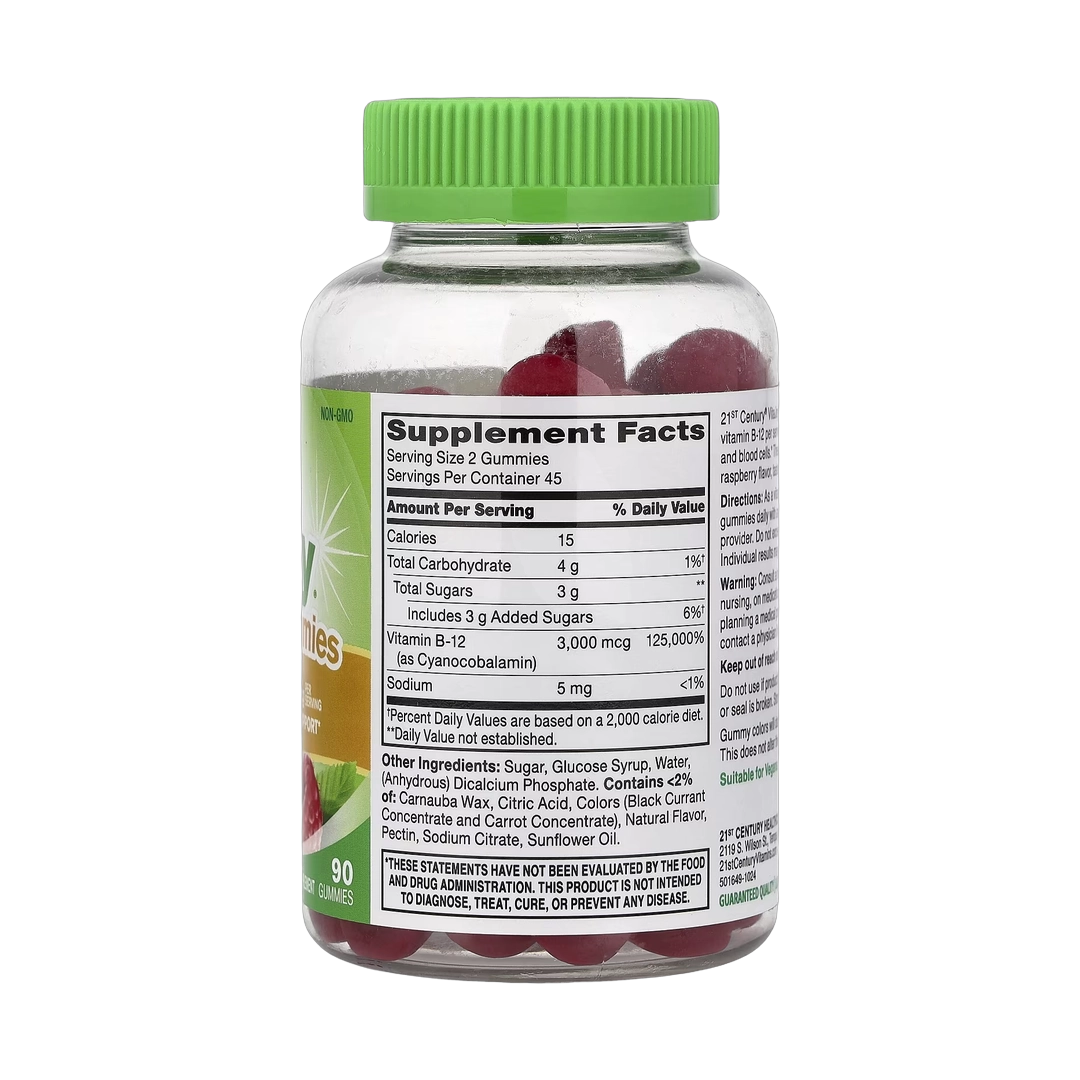 21st Century, VitaJoy® B-12 Gummies, Raspberry, 90 Gummies