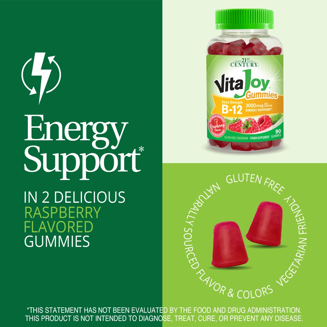 21st Century, VitaJoy® B-12 Gummies, Raspberry, 90 Gummies