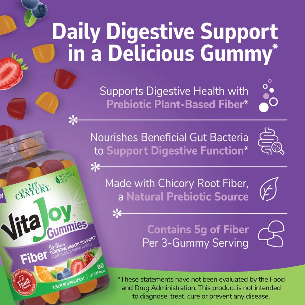 21st Century, VitaJoy® Gummies, Fiber, Fruit, 90 Gummies