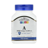 21st Century, Vitamin A, 3,000 mcg (10,000 IU), 110 Softgels
