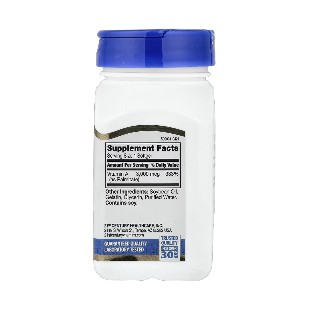 21st Century, Vitamin A, 3,000 mcg (10,000 IU), 110 Softgels