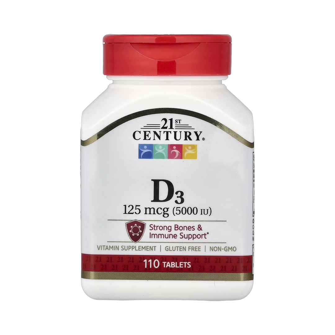 21st Century, Vitamin D3, 125 mcg (5,000 IU), 110 Tablets