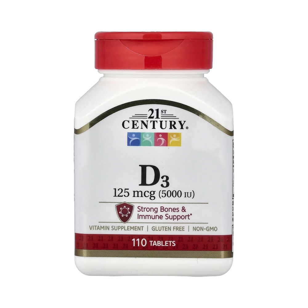 21st Century, Vitamin D3, 125 mcg (5,000 IU), 110 Tablets