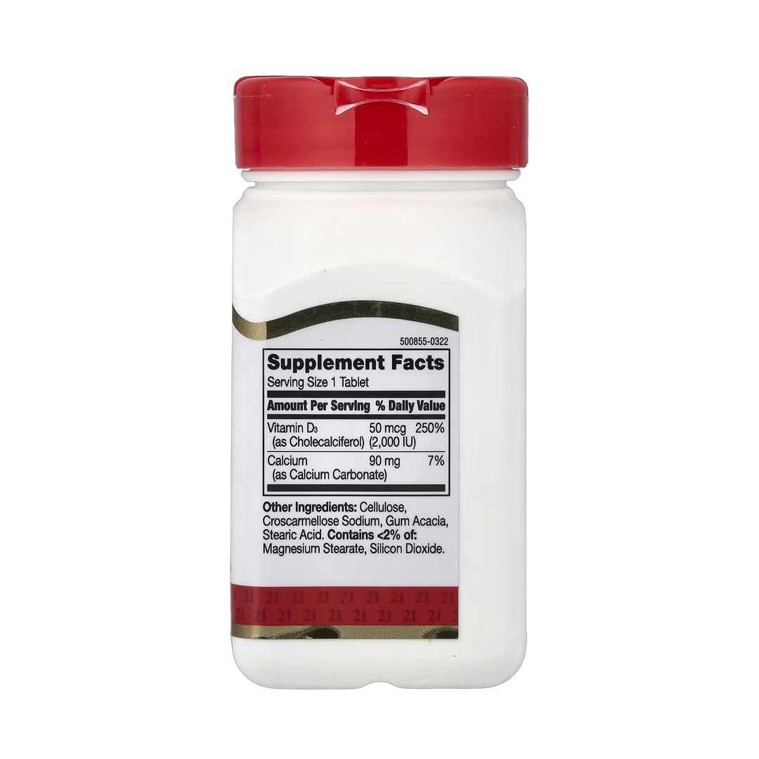 21st Century, Vitamin D3, 50 mcg (2,000 IU), 110 Tablets