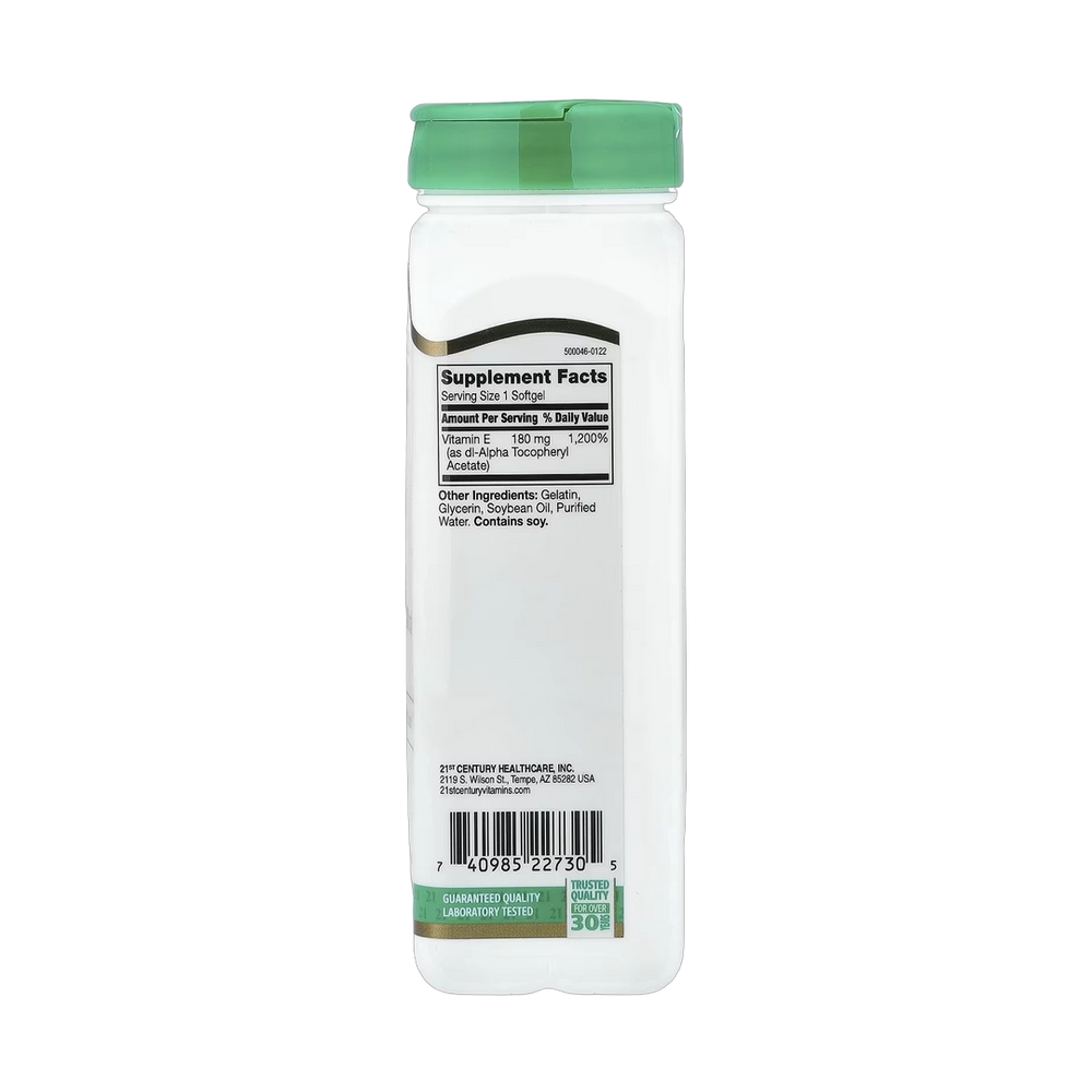 21st Century, Vitamin E, 180 mg (400 IU), 250 Softgels