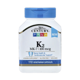 21st Century, Vitamin K2, 100 mcg, 110 Vegetarian Capsules