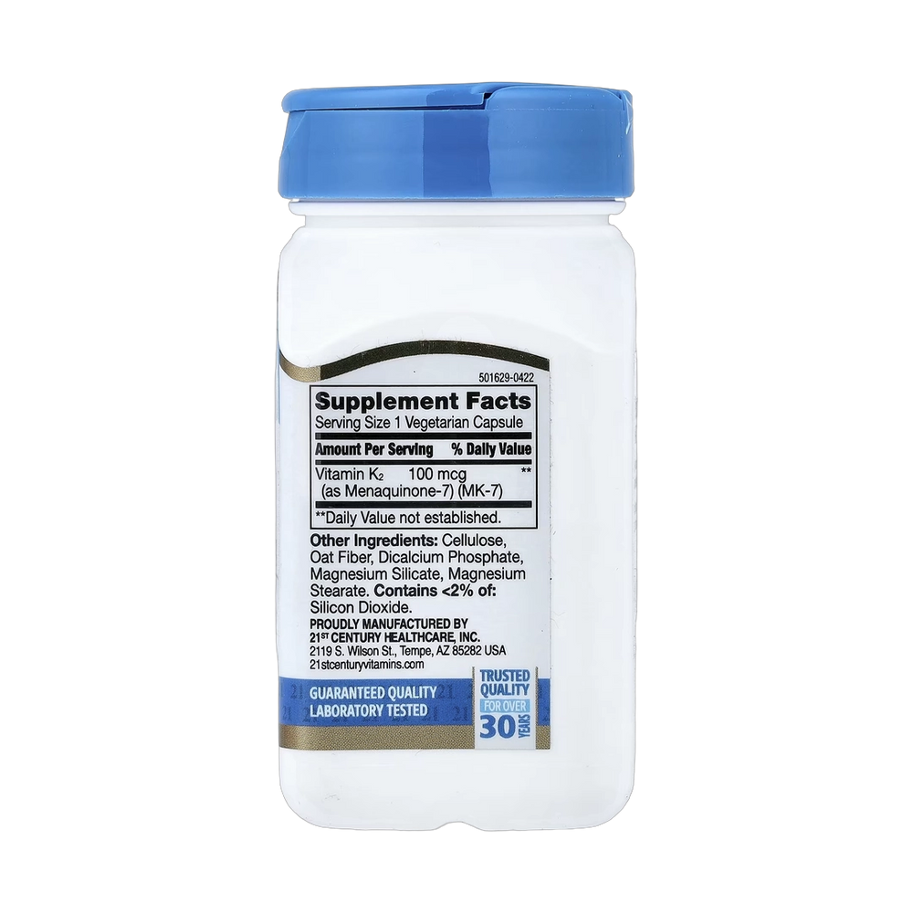 21st Century, Vitamin K2, 100 mcg, 110 Vegetarian Capsules
