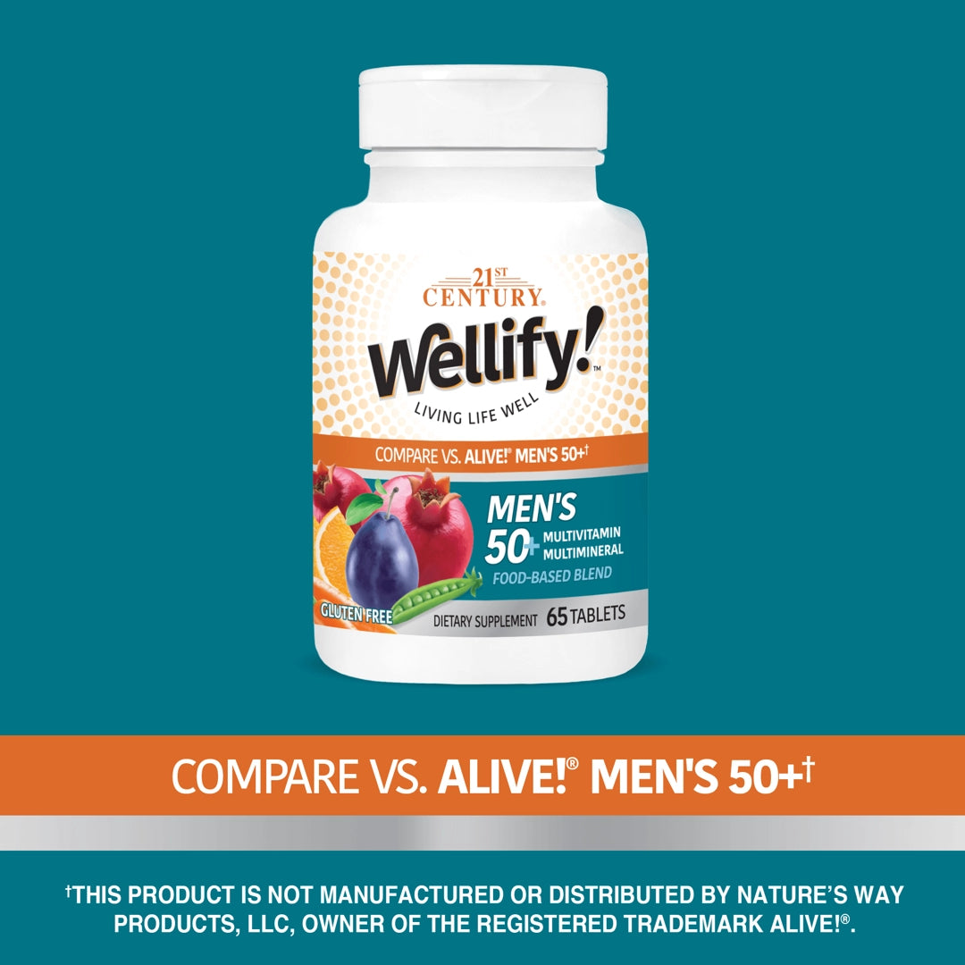 21st Century, Wellify™, Men's 50+ Multivitamin Multimineral, 65 Tablets
