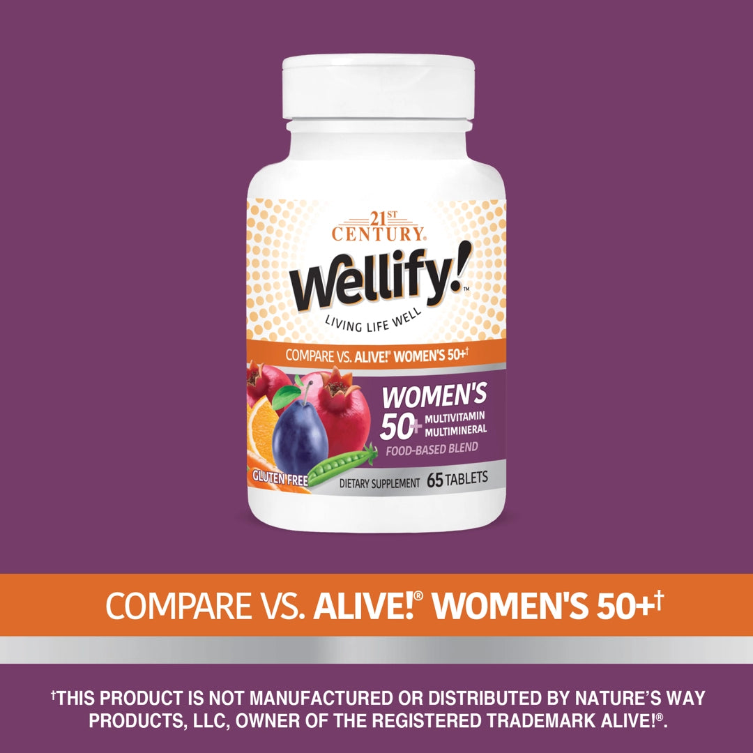 21st Century, Wellify! Women's 50+ Multivitamin Multimineral, 65 Tablets