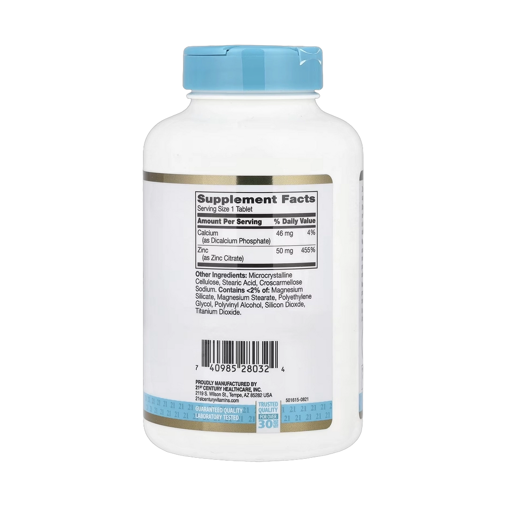 21st Century, Zinc Citrate, 50 mg, 360 Tablets