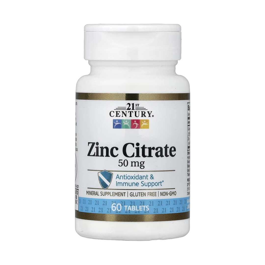 21st Century, Zinc Citrate, 50 mg, 60 Tablets