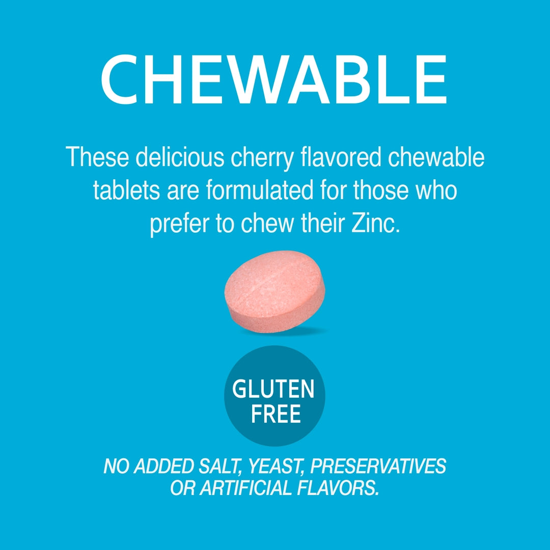 21st Century, Zinc Plus Vitamins C & B-6, Chewable, Cherry Flavor, 90 Tablets