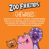 21st Century, Zoo Friends with Extra C, Natural Orange, 60 Chewable Tablets