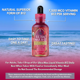 Tropical Oasis, Liquid Drops, Ultra Max B12, 7500 mcg, 4 fl oz, 120 ml