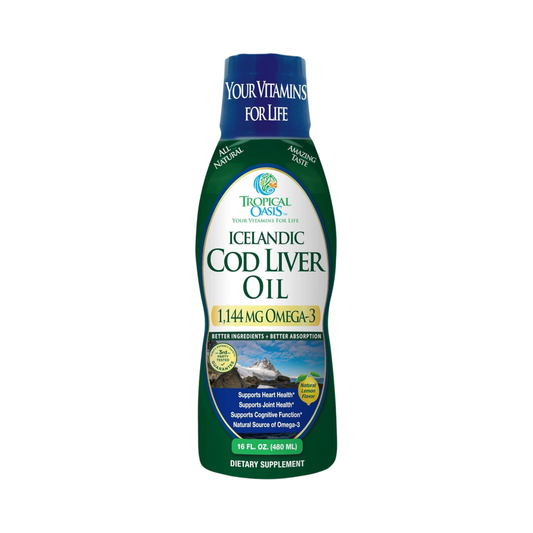 Tropical Oasis, Icelandic Cod Liver Oil, 1144 Mg Omega-3, 16 fl oz, 480 ml