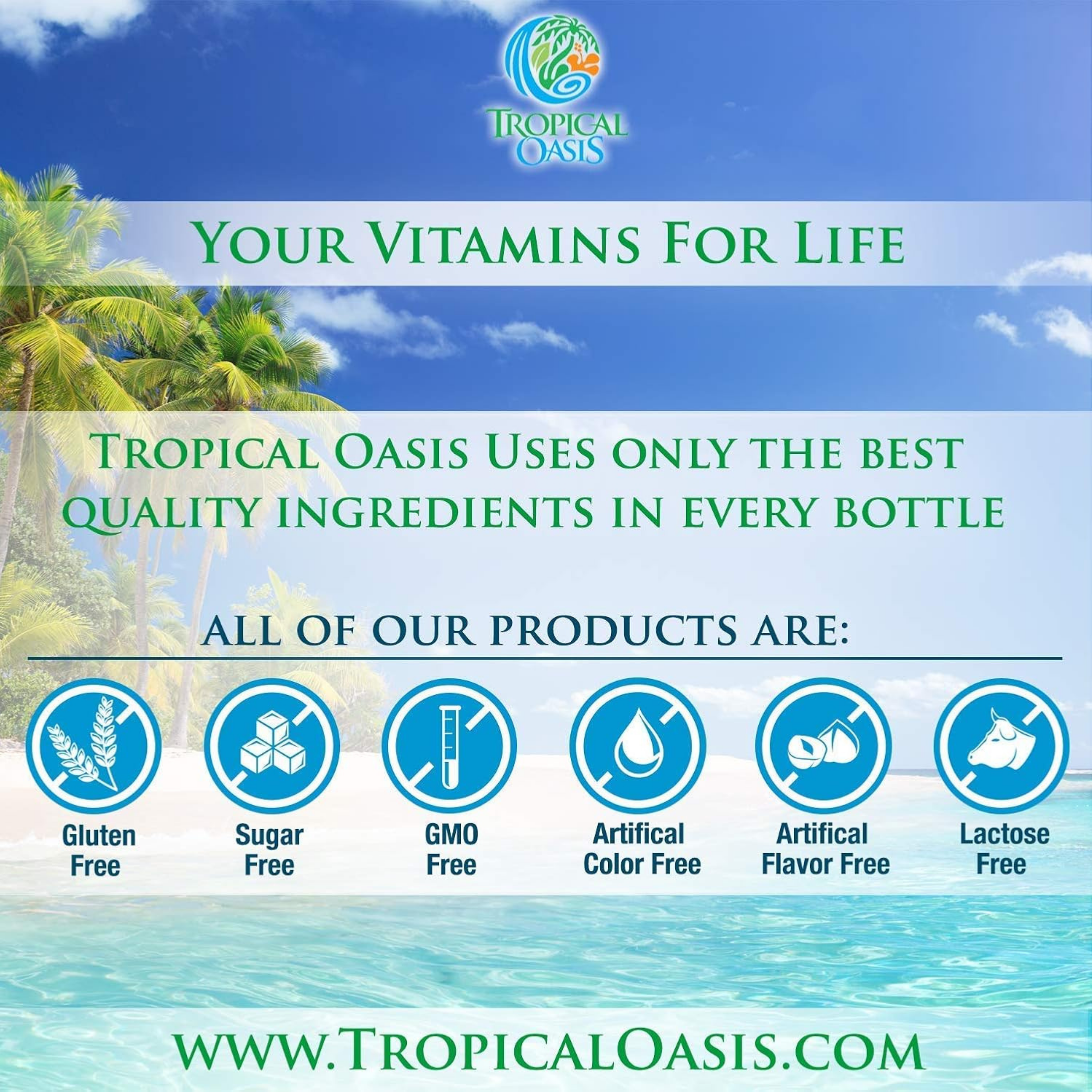 Tropical Oasis, Premium Ionized Trace Minerals, 16 fl oz, 480 ml