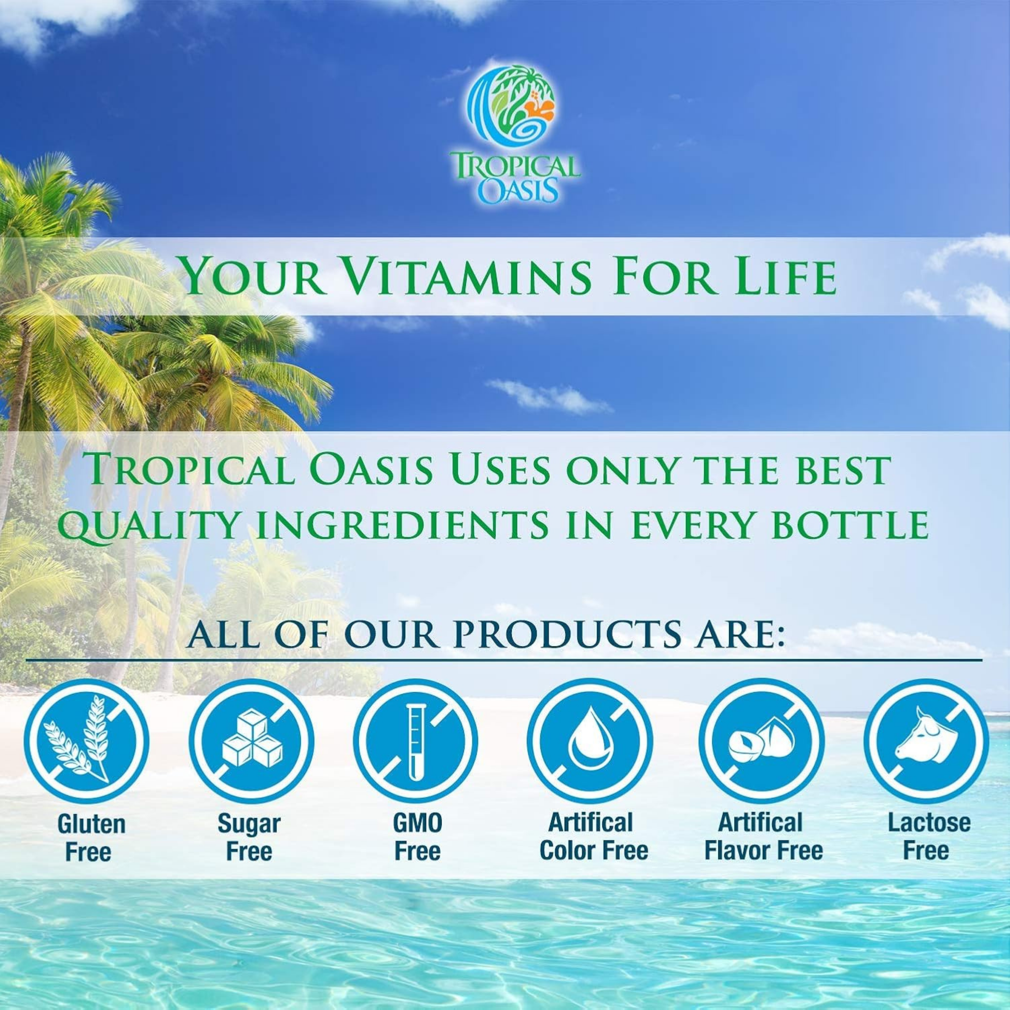 Tropical Oasis, Premium Multi-Vitamin Mineral, For Adults, 16 fl oz, 480 ml