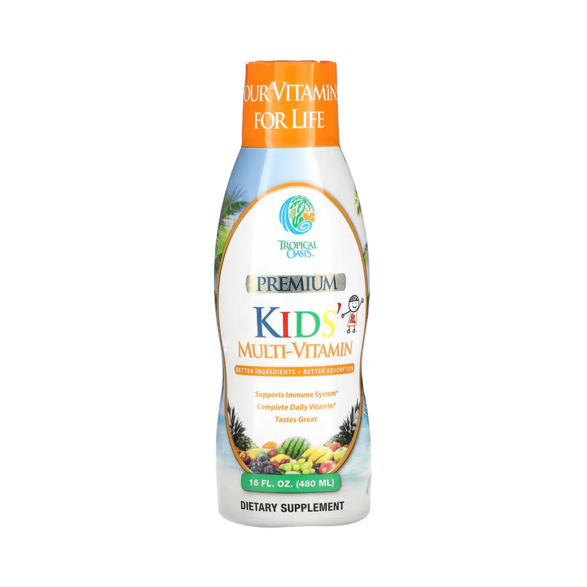Tropical Oasis, Premium Kids' Multi-Vitamin, 16 fl oz, 480 ml