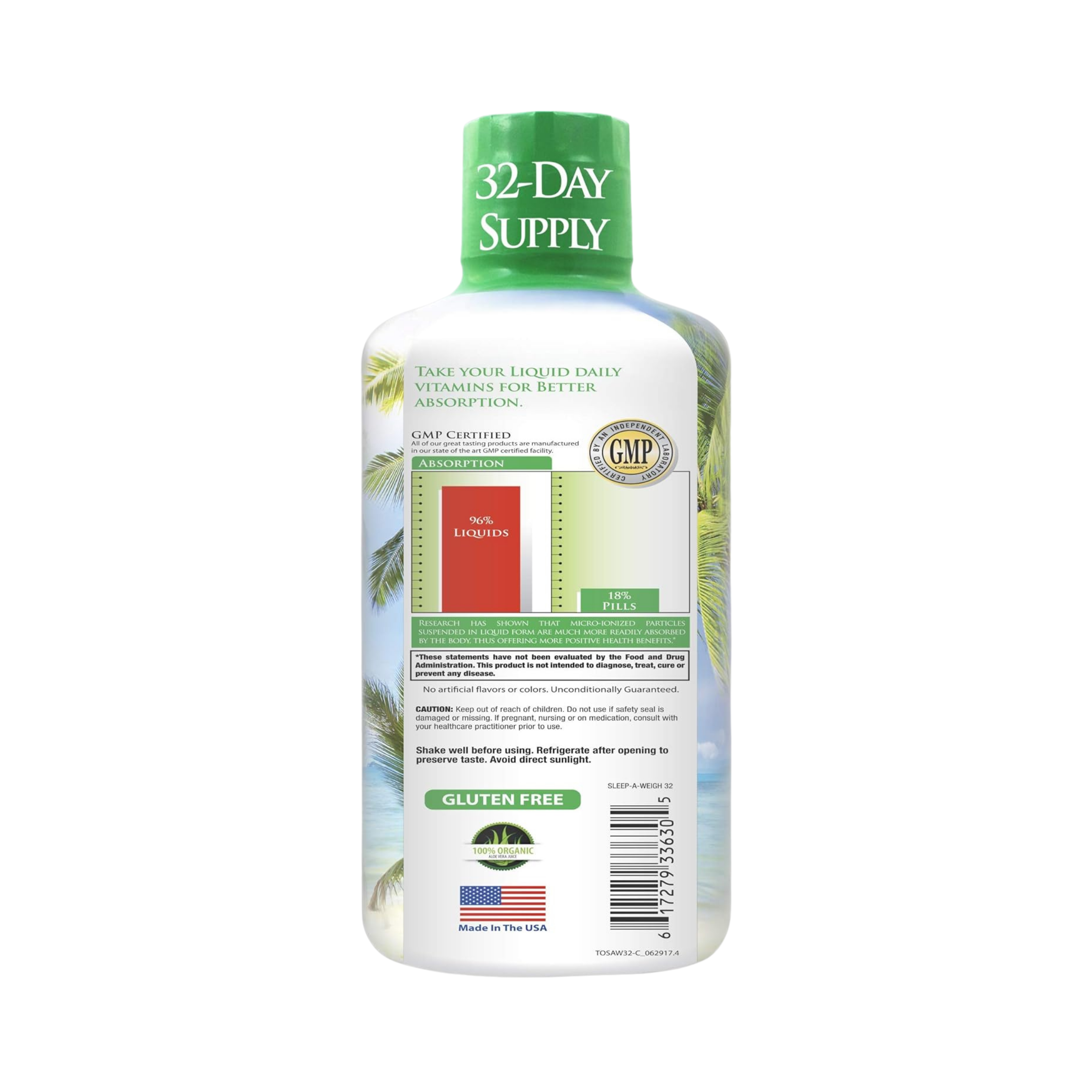 Tropical Oasis, Premium Sleep-A-Weigh Plus, 32 fl oz, 960 ml