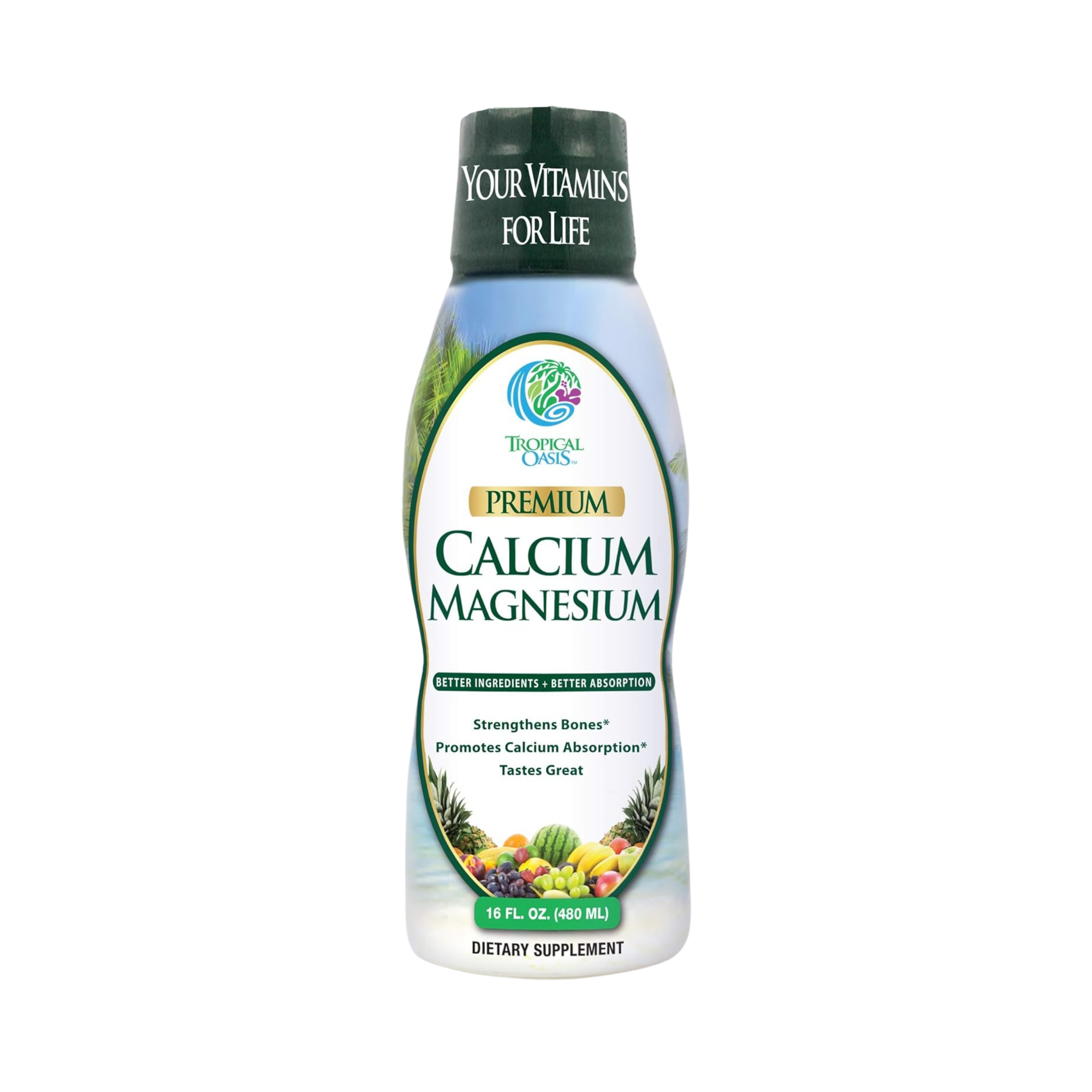 Tropical Oasis, Premium Calcium Magnesium, 16 fl oz, 480 ml