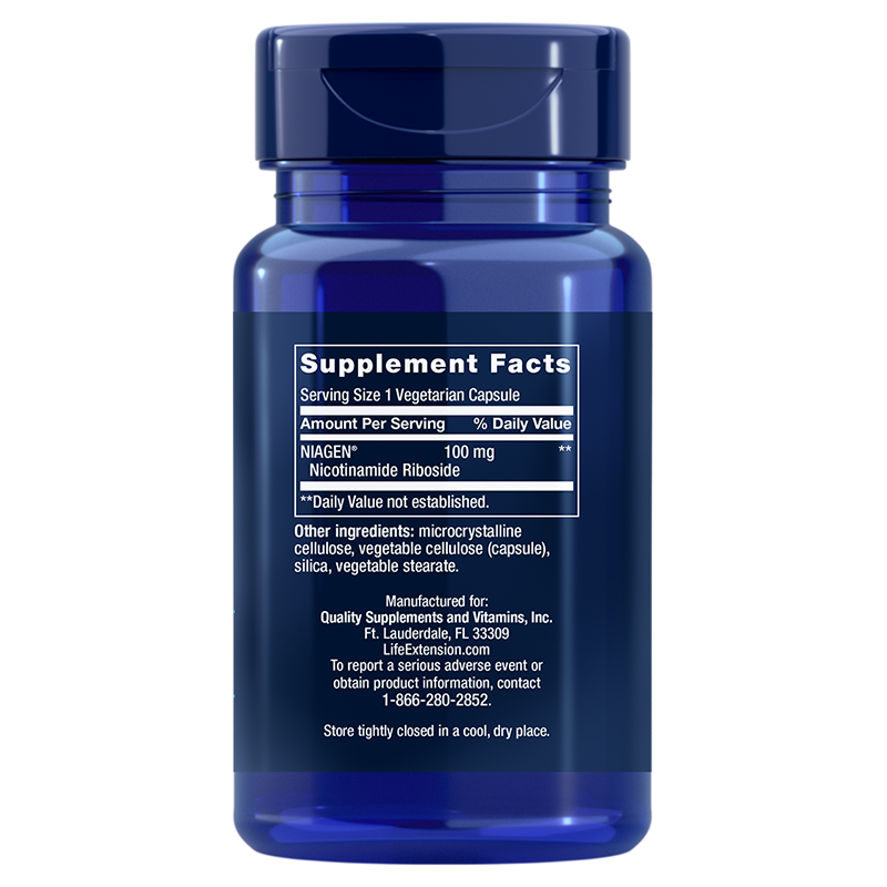 Life Extension NAD+ Cell Regenerator Nicotinamide Riboside Capsules, 30 Count