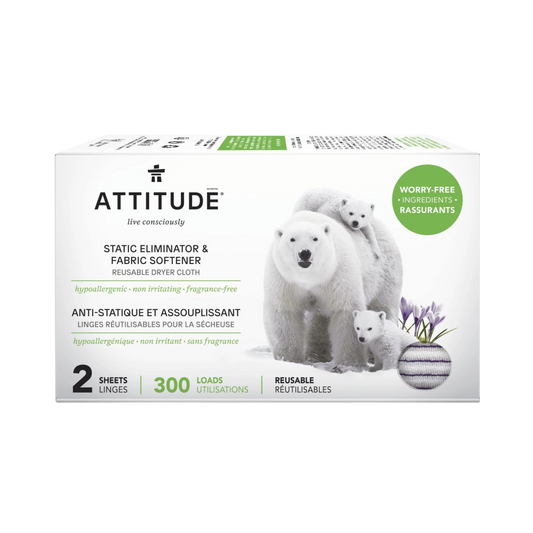 Attitude, Anti-Static Eliminator Cloth Sheet 300 Load, 2 Sheets