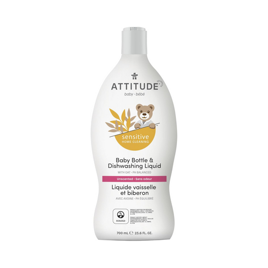 Attitude, Sensitive Skin Care Natural Baby Bottle & Dishwashing Liquid - Baby