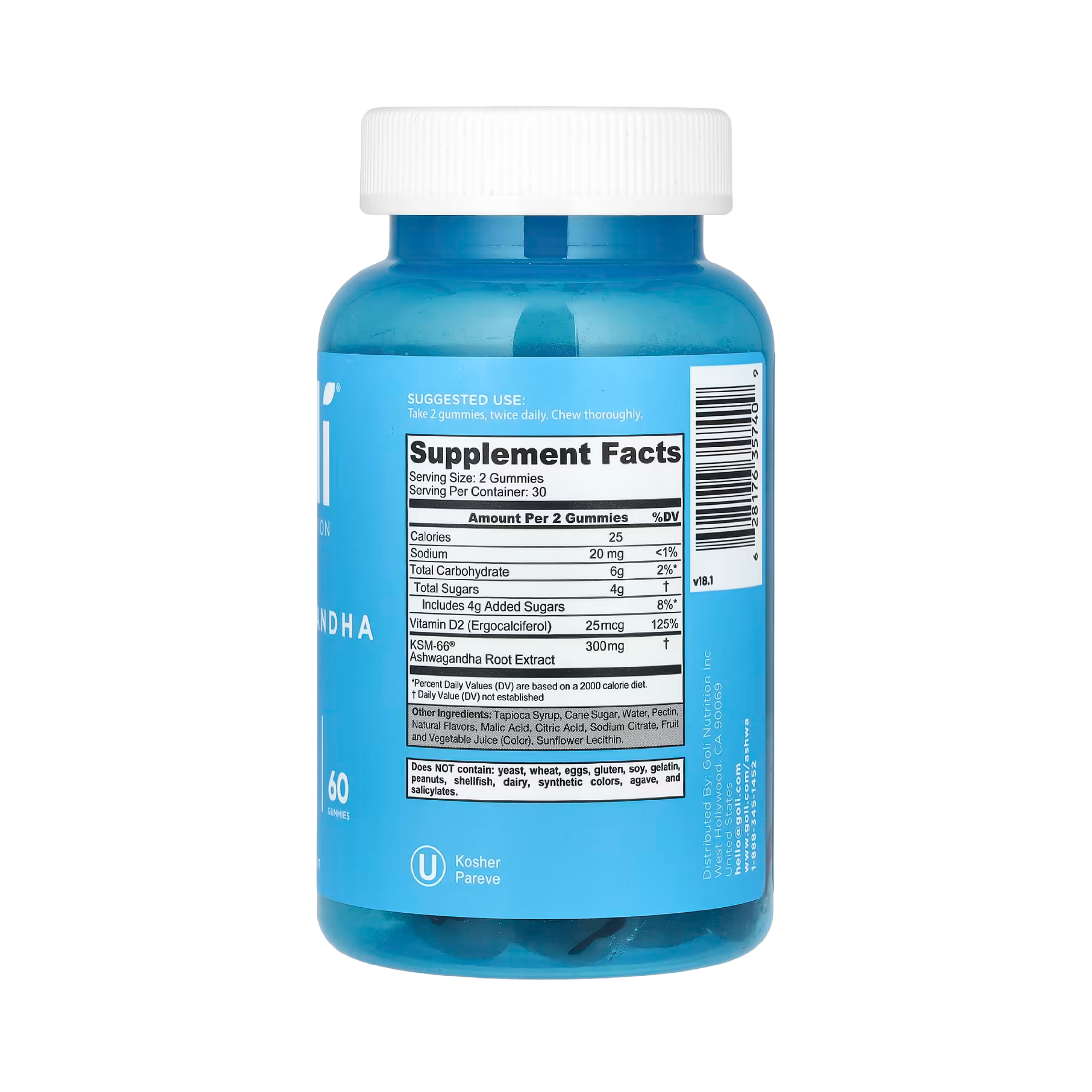 Goli Nutrition, Ashwagandha Gummies, 60 Gummies
