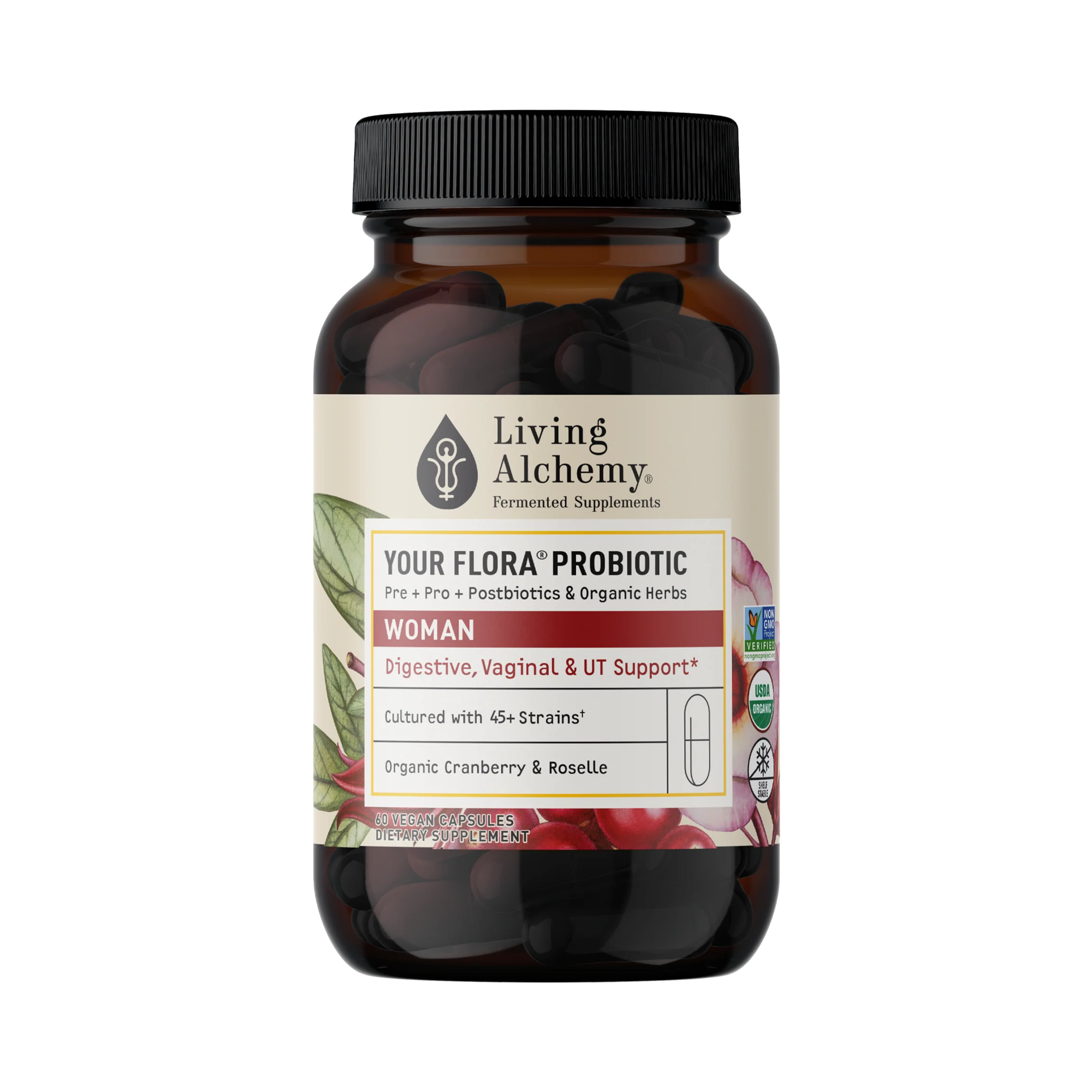 Living Alchemy, Your Flora Probiotics Woman, 60 Capsules