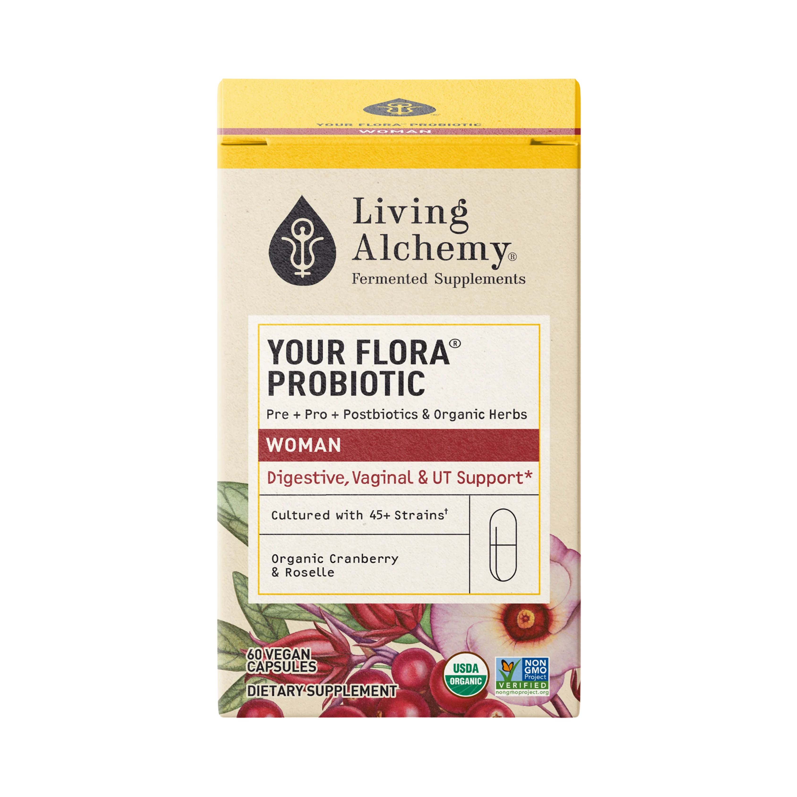 Living Alchemy, Your Flora Probiotics Woman, 60 Capsules