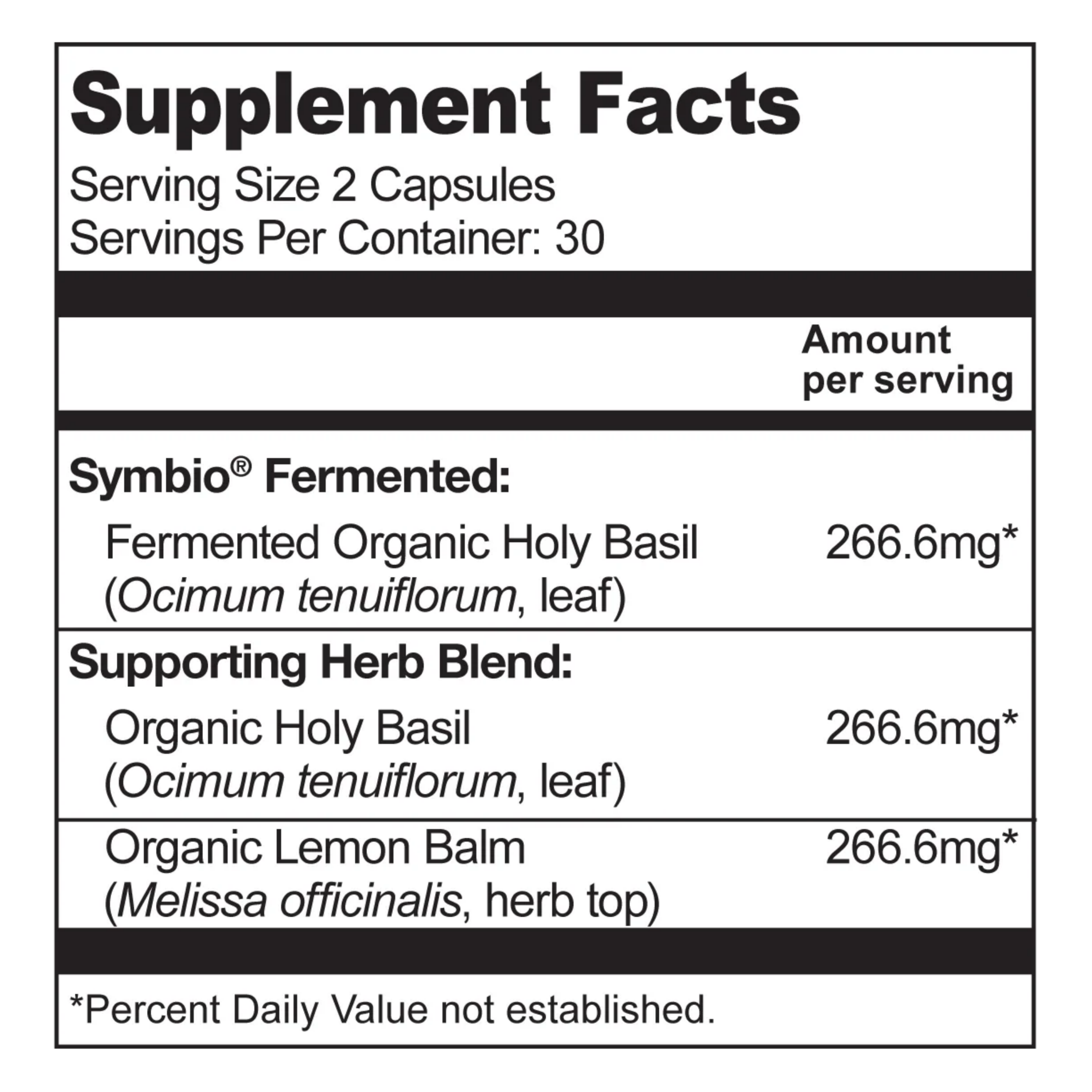 Living Alchemy, Holy Basil Alive, Calming & Uplifting, 60 Capsules