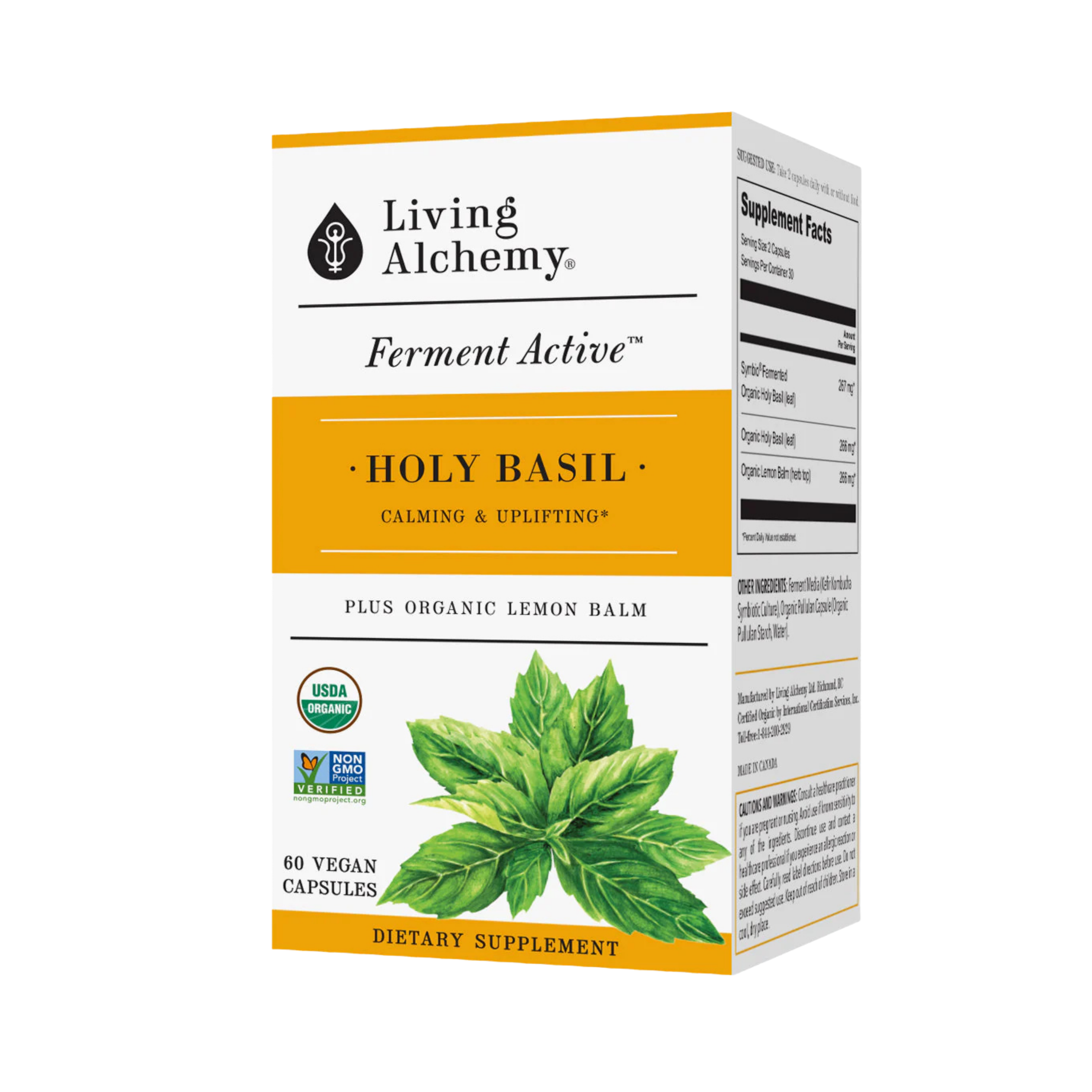 Living Alchemy, Holy Basil Alive, Calming & Uplifting, 60 Capsules