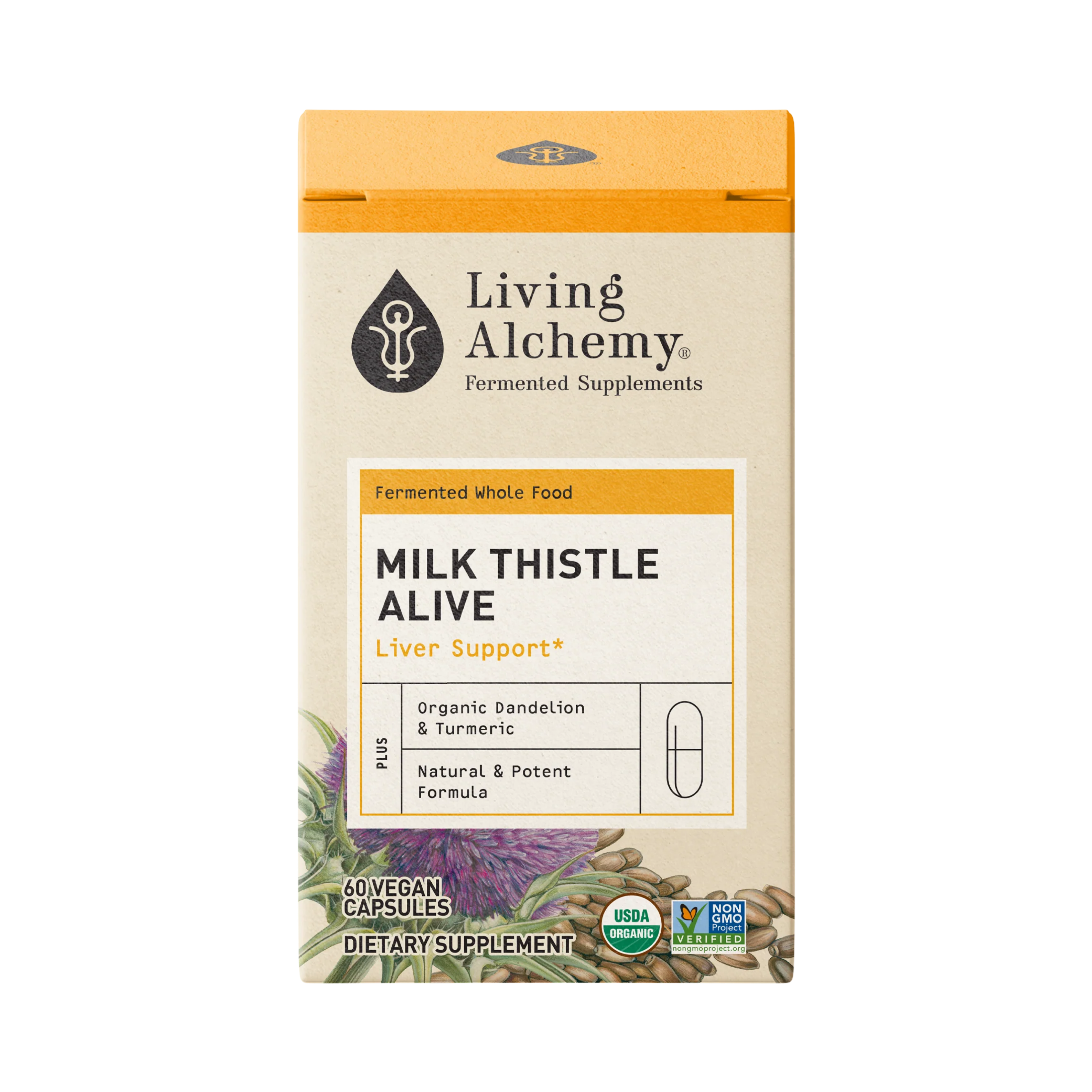 Living Alchemy, Milk Thistle Alive, Liver Support, 60 Capsules