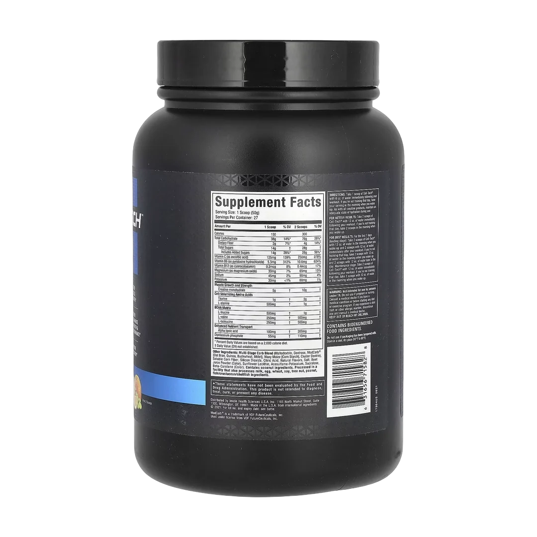 MuscleTech, Cell-Tech™ Creatine, Tropical Citrus Punch, 3 lbs (1.36 kg)