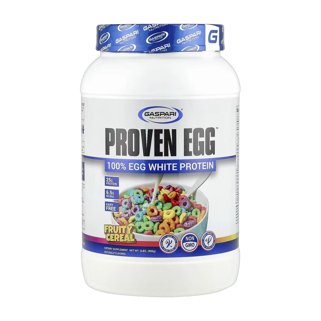 Gaspari Nutrition, Proven Egg™, 100% Egg White Protein, Fruity Cereal, 2 lbs (900 g)