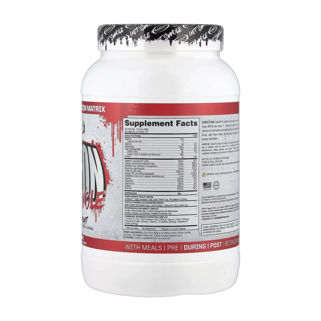Gaspari Nutrition, SizeOn®, Get Swole, Intra Workout, Raspberry, 3.59 lbs (1.63 kg)