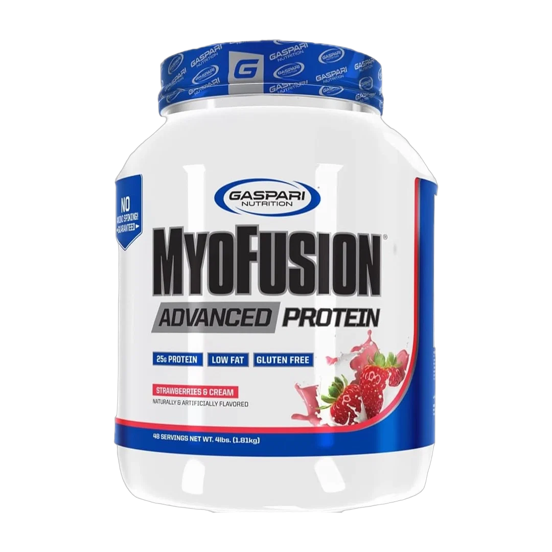 Gaspari Nutrition, MyoFusion Advanced Protein, Strawberries and Cream - 4 Lb