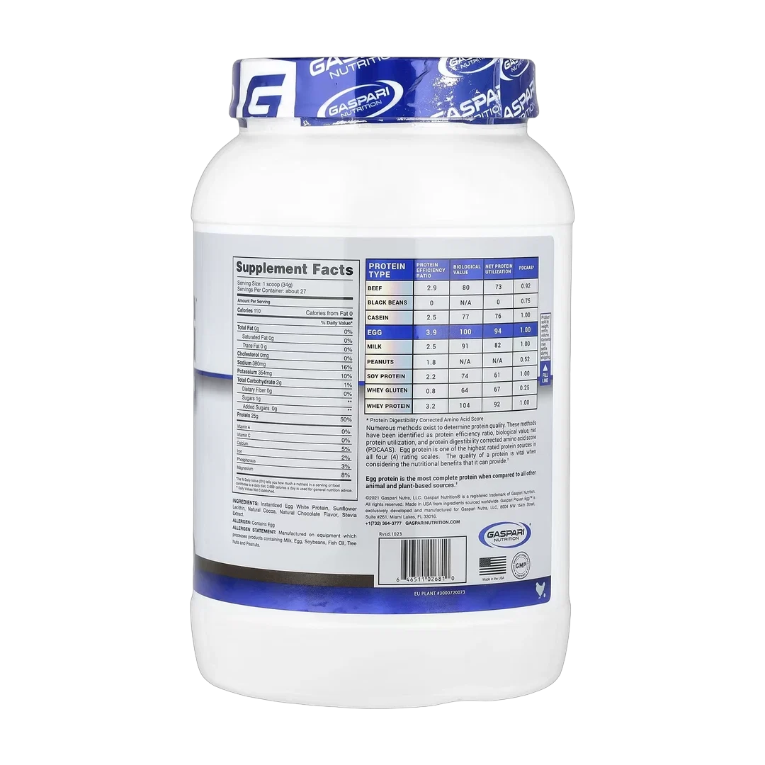 Gaspari Nutrition, Proven Egg™, 100% Egg White Protein, Chocolate, 2 lbs (900 g)