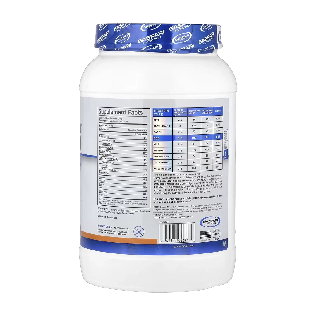 Gaspari Nutrition, Proven Egg™, 100% Egg White Protein, Salted Caramel, 2 lbs (900 g)