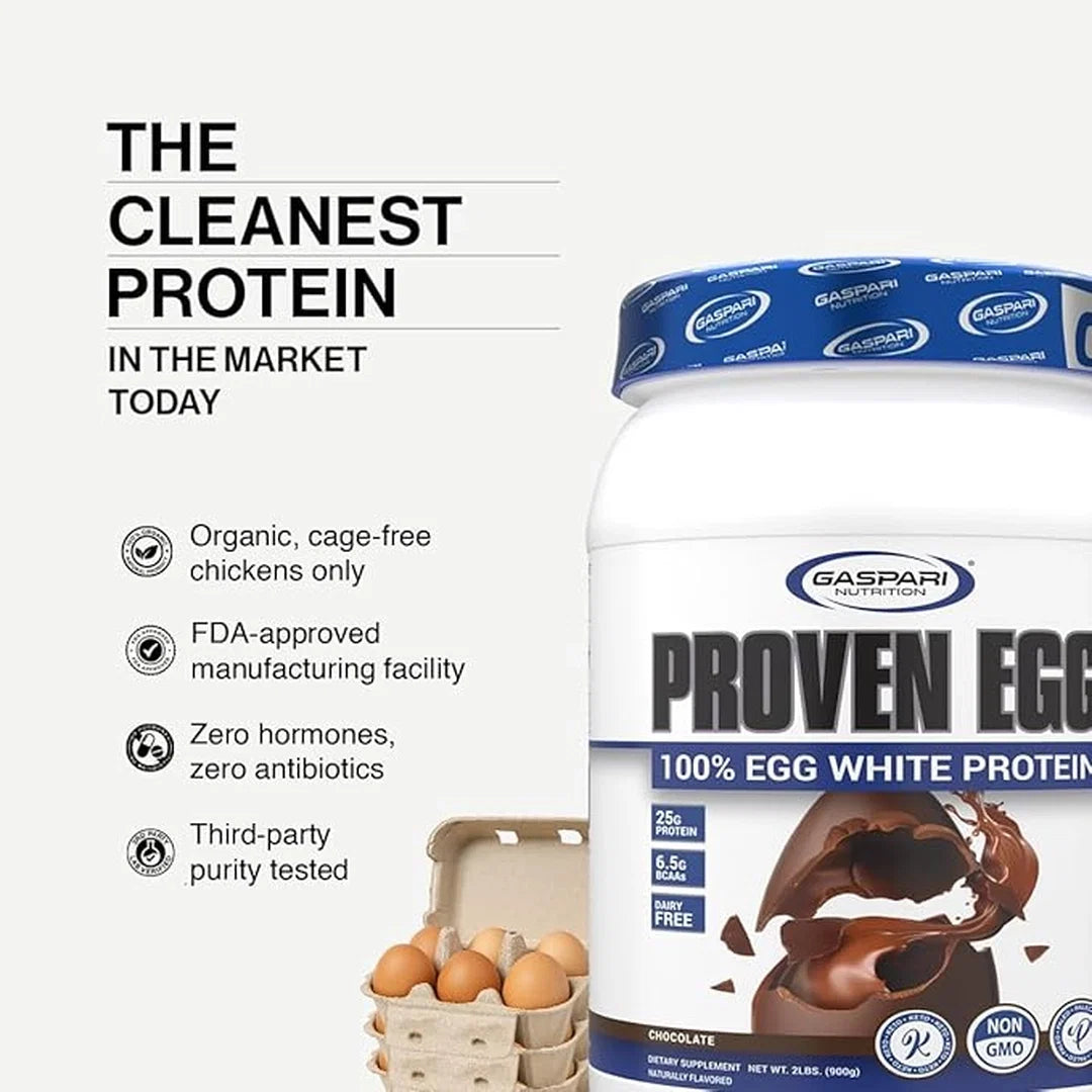 Gaspari Nutrition, Proven Egg™, 100% Egg White Protein, Salted Caramel, 2 lbs (900 g)