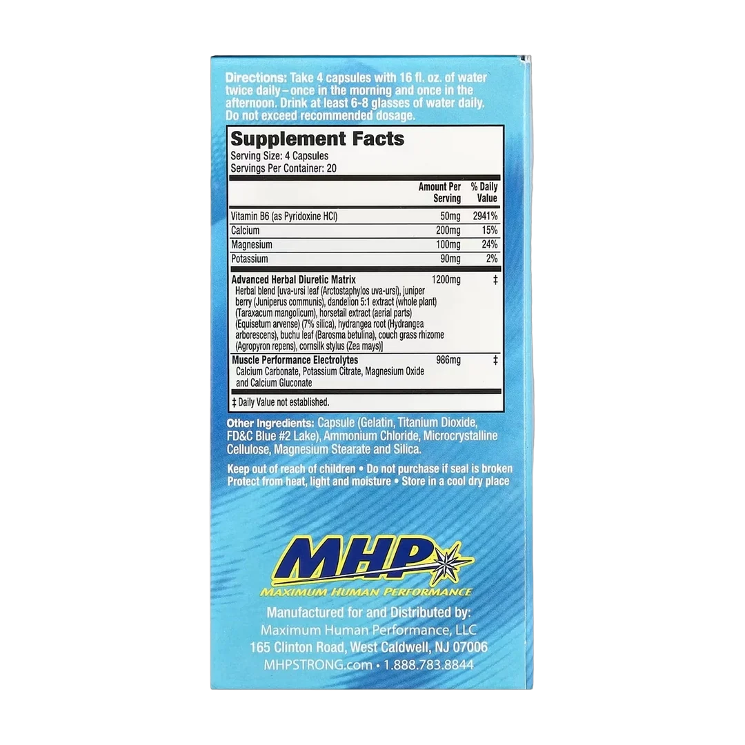 MHP, XPEL® Diuretic, Maximum Strength, Caffeine Free , 80 Capsules