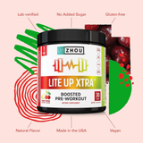 Zhou, Lite Up Xtra,  Boosted  Pre-Workout, 30 Scoops, 7.5 Oz Ounce