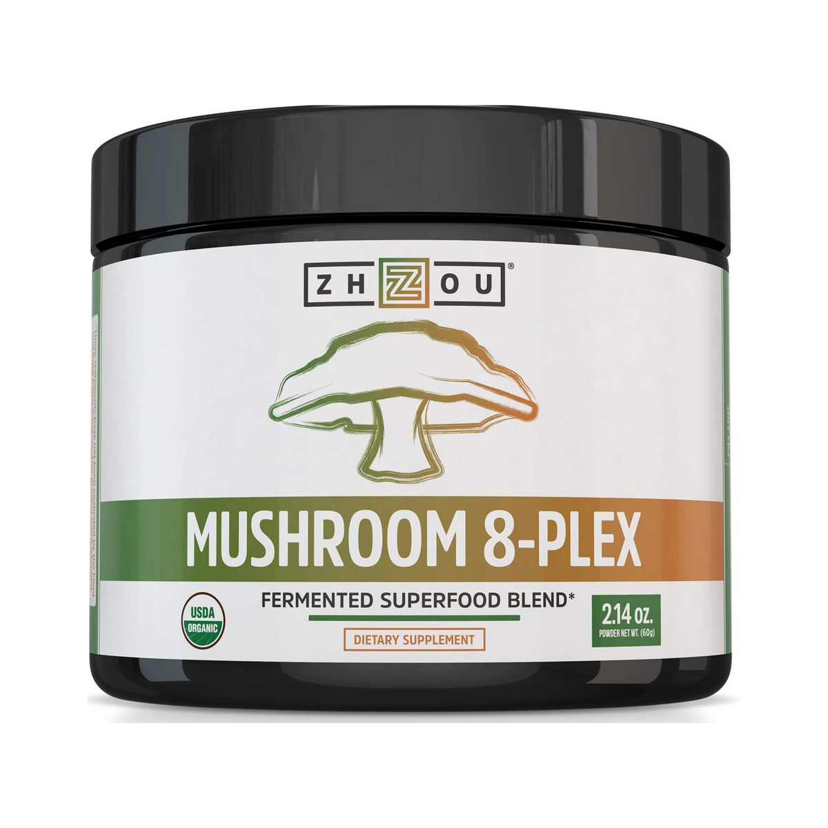 Zhou, Mushroom 8-Plex 2000mg, 2.14 Oz Ounce